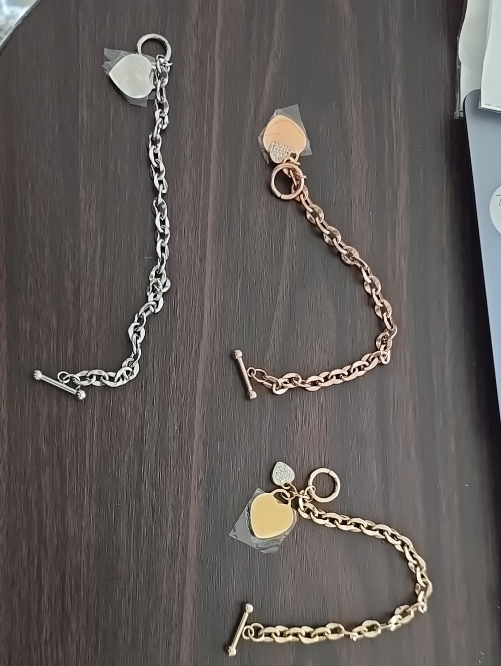 Rhinestone Heart Bracelet
